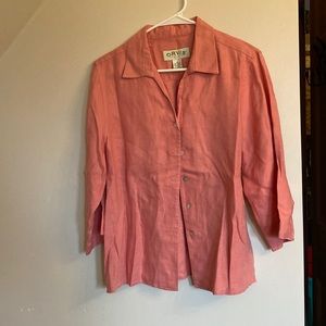 Pink Linen Blouse